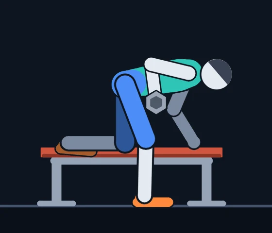 Coach Cole demonstrating the Single-Arm Dumbbell Row