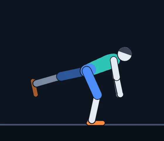 Coach Cole demonstrating the Single-Leg Hinge Reach