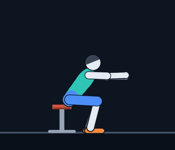 Coach Cole demonstrating the Squat to Bench